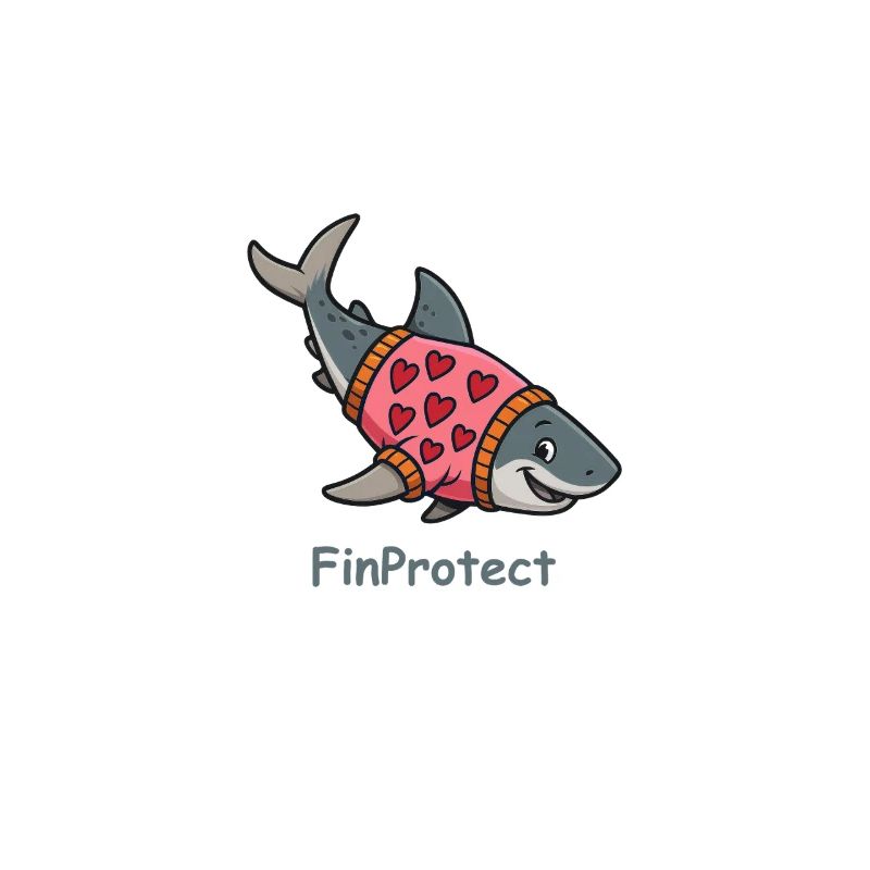 Requin comique avec pull coeur