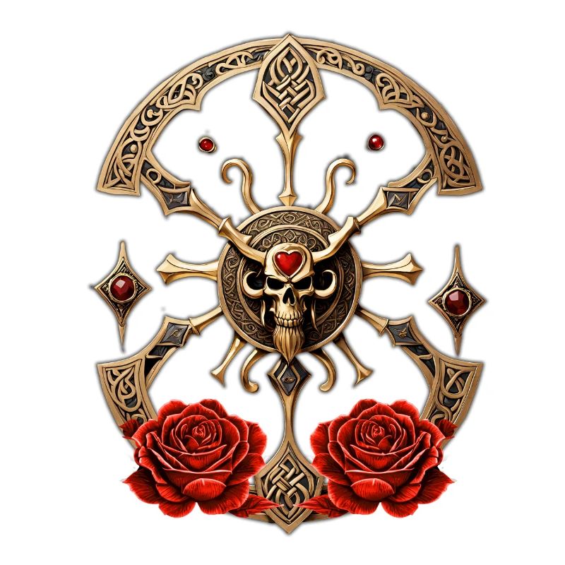 Eternal Bond: Celtic knots in Gothic elegance.