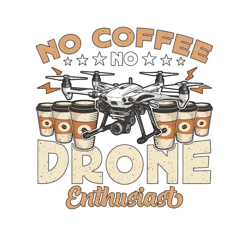 Passionné de drones Pas de café Aviation Amateur de café