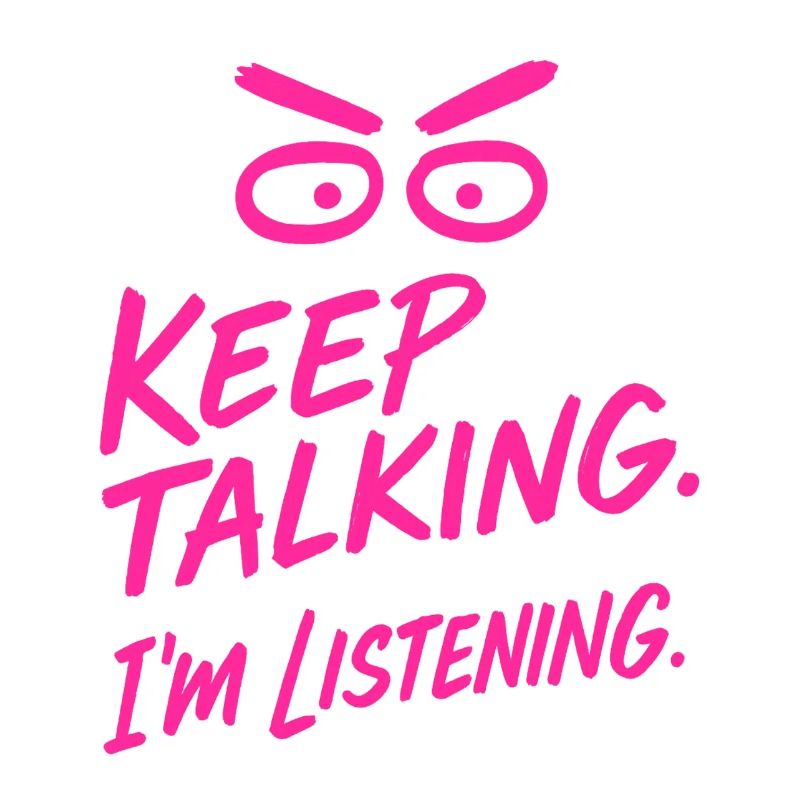 "Keep talking – Ironic statement shirt"