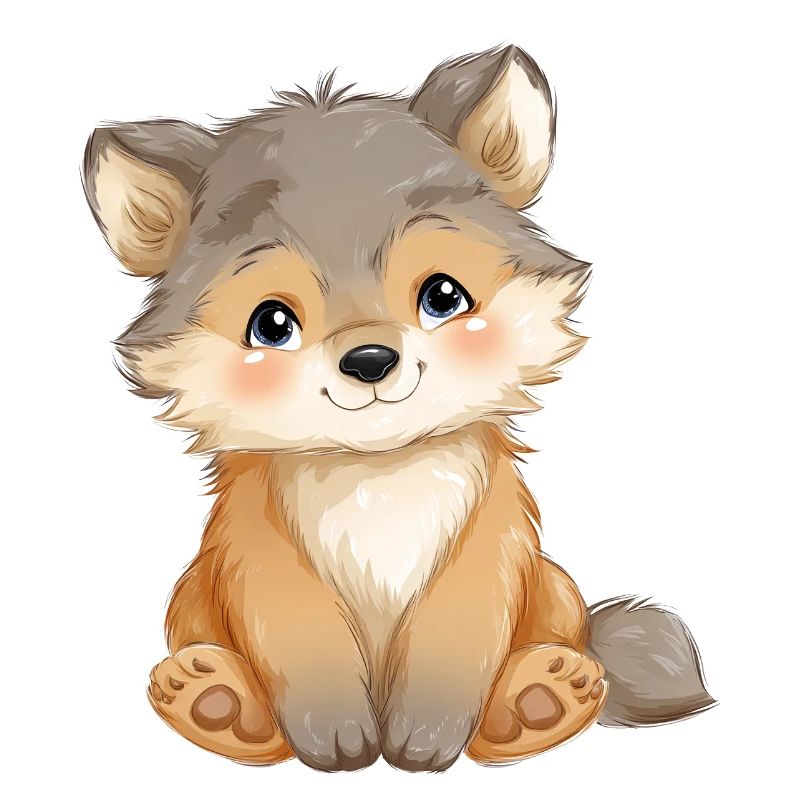Mignon bébé loup