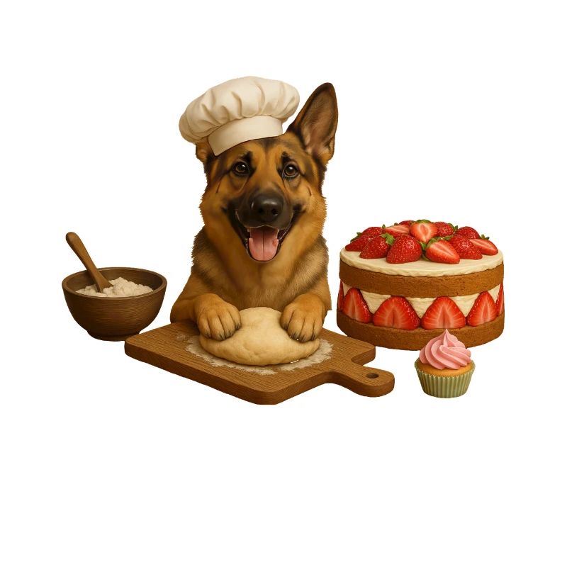 Deutscher Schäferhund Backen Kuchen Kekse