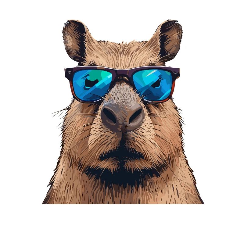 Cooles Capybara mit Sonnenbrille