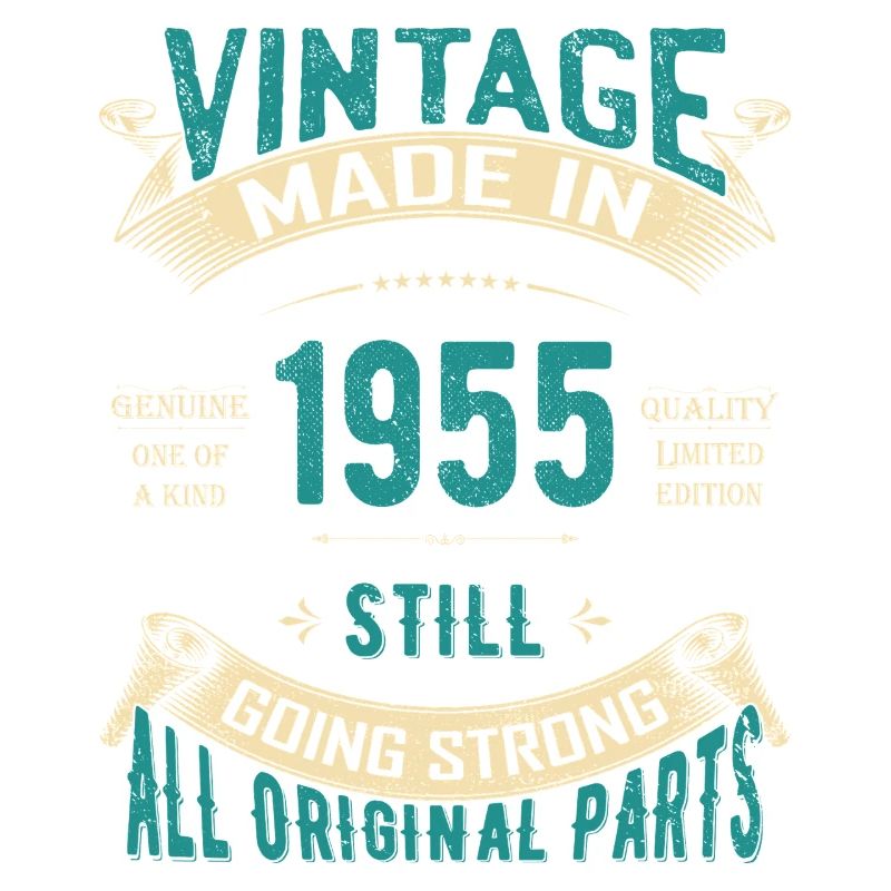 Vintage 1955 Classic Text Design