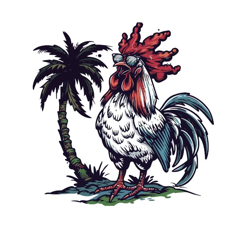 Rooster Island Palm Tree