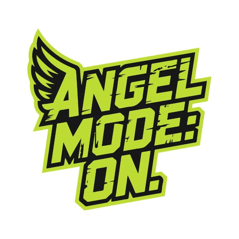 Modèles d’anges sur une typographie verte audacieuse