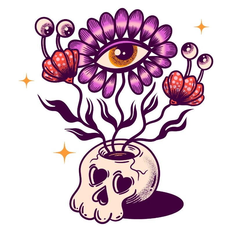 Skull vase
