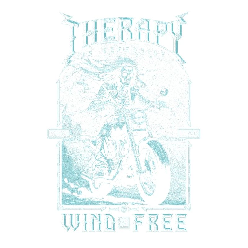 Therapy Is Expensive Wind Is Free Biker Skull