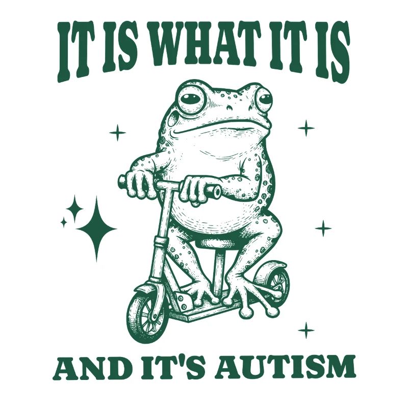 C’est ce que c’est et c’est l’autisme drôle animal grenouille