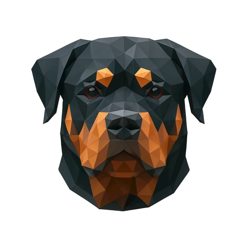 Polygone Rottweiler – Conception géométrique pour chien