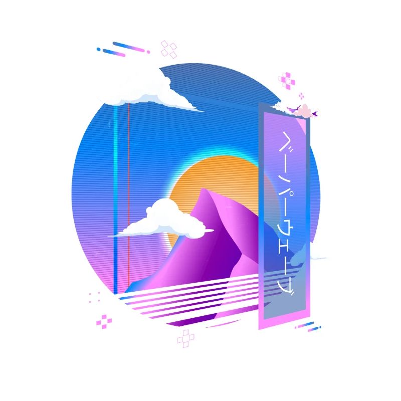 Vaporwave Pastel Goth Esthétique Rétro Synthwave