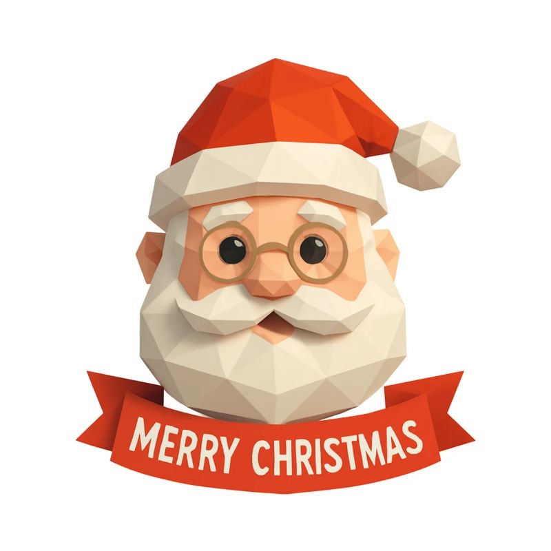 Polygon Père Noël – Joyeux Noël moderne