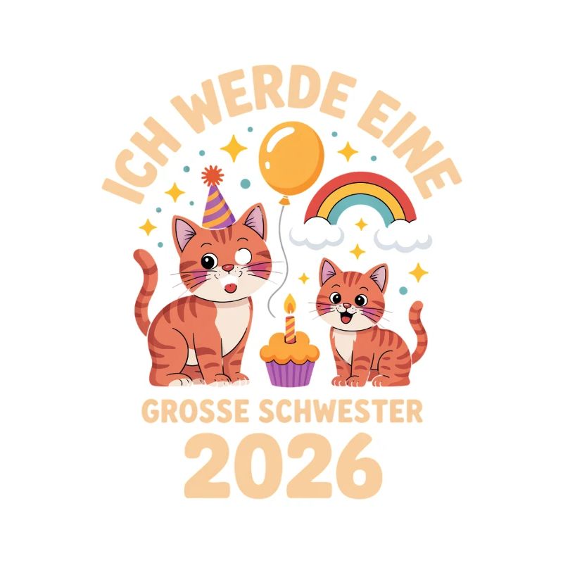 Ich werde eine grosse Schwester 2026 Katze Kitten