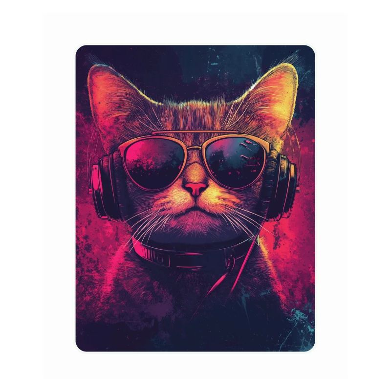 Coole DJ Katze mit Sonnenbrille