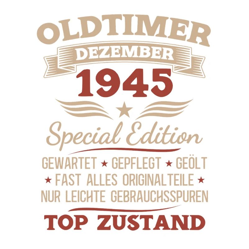 80. Geburtstag Geschenk Oldtimer Dezember 1945
