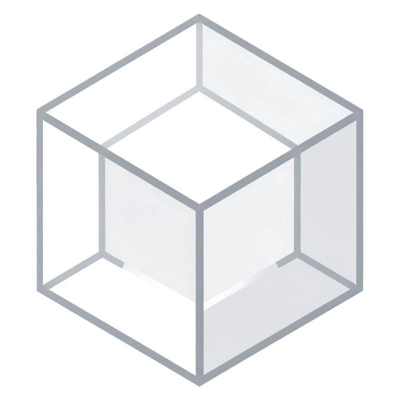 Geometric 3D Cube Line Style