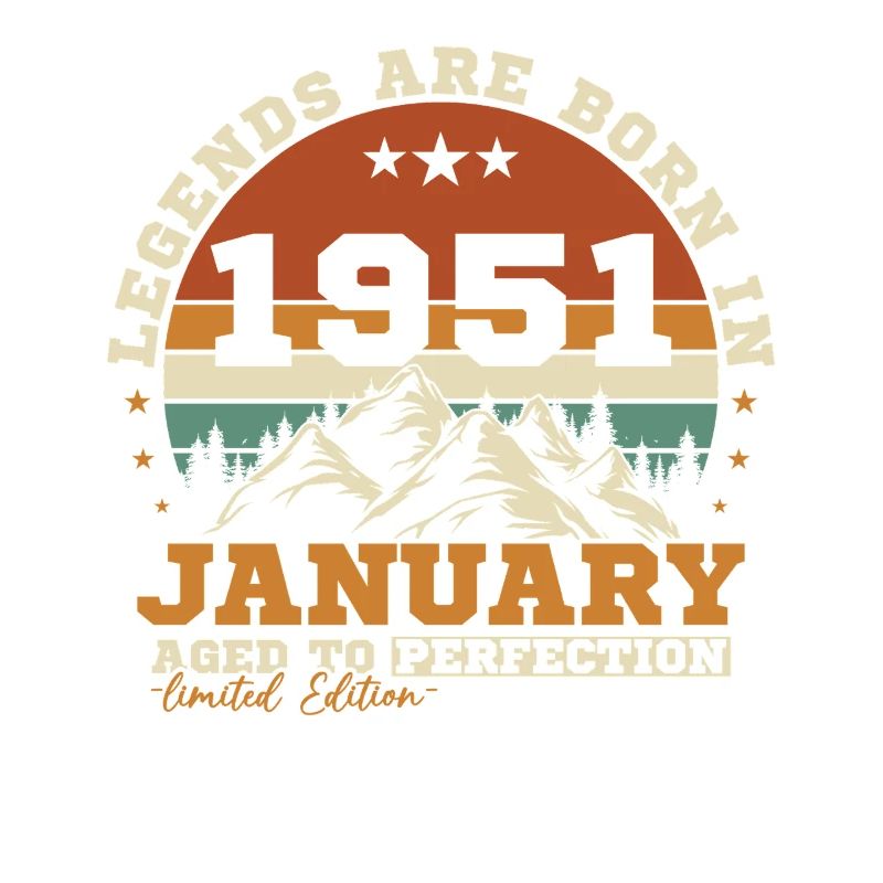 Januar 1951 Vintage-Retro-Geburtstagsgeschenk