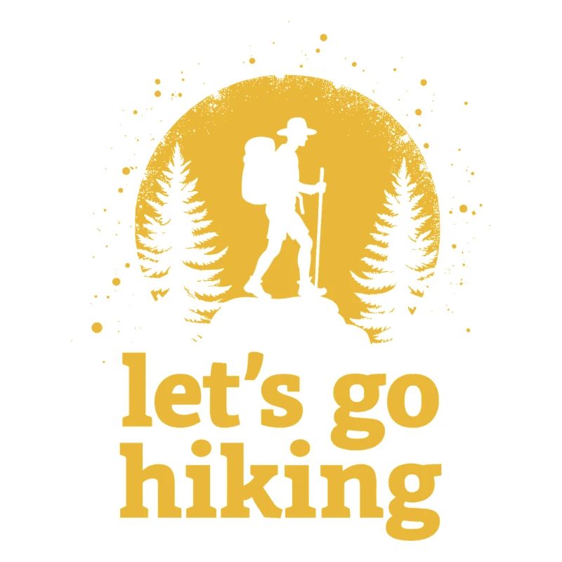 Let's go hiking Bergsteiger Wanderer Silhouette