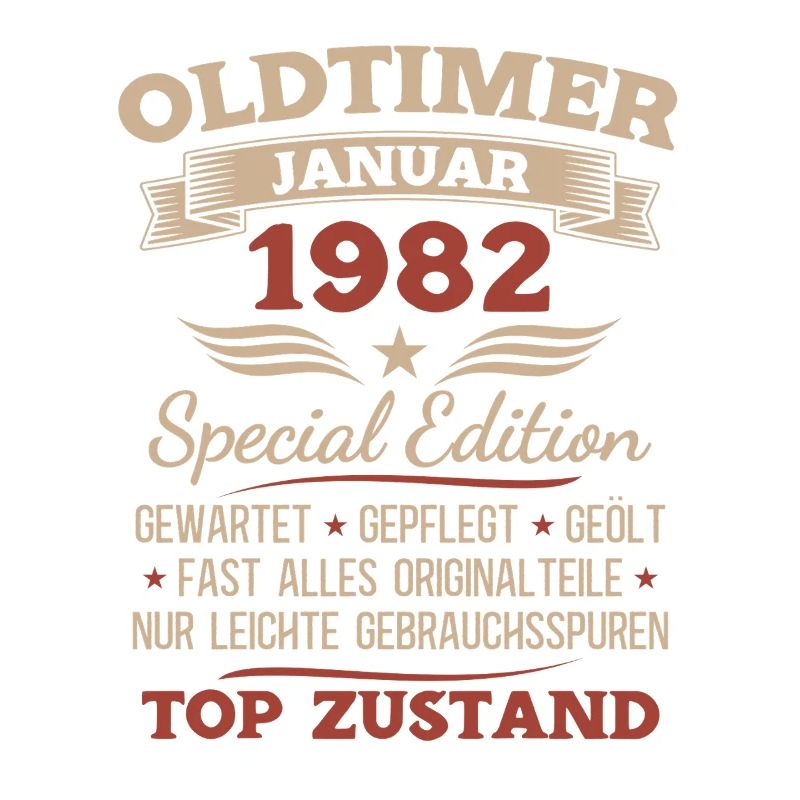 44. Geburtstag Geschenk Oldtimer Januar 1982
