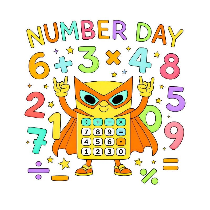 Nummer Tag Mathematik-Katzenrechner Held