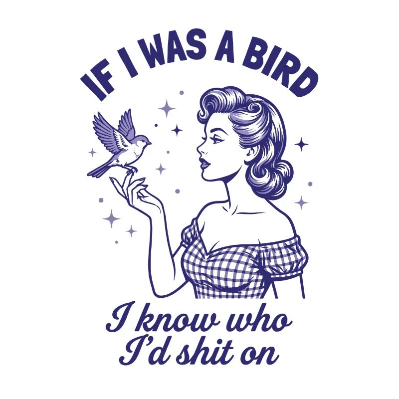 Echte Rache Vogel Retro Statement