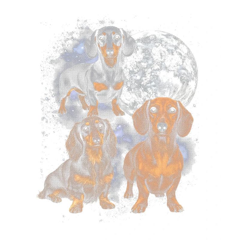 Teckel dans la lune spatiale