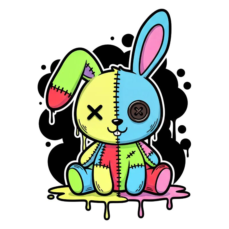 Goth Bunny Horreur Rabbit Gothique Effrayant Effrayant