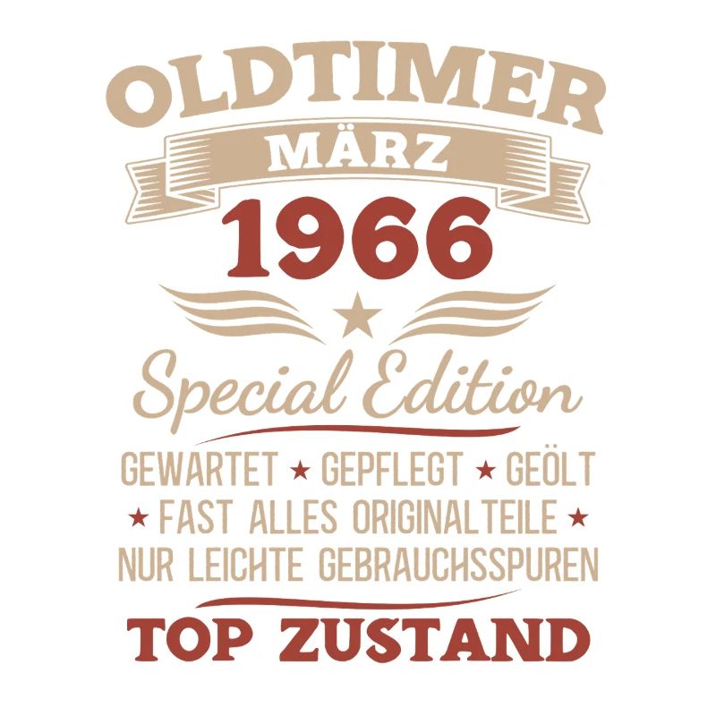 60. Geburtstag Geschenk Mann Oldtimer März 1966