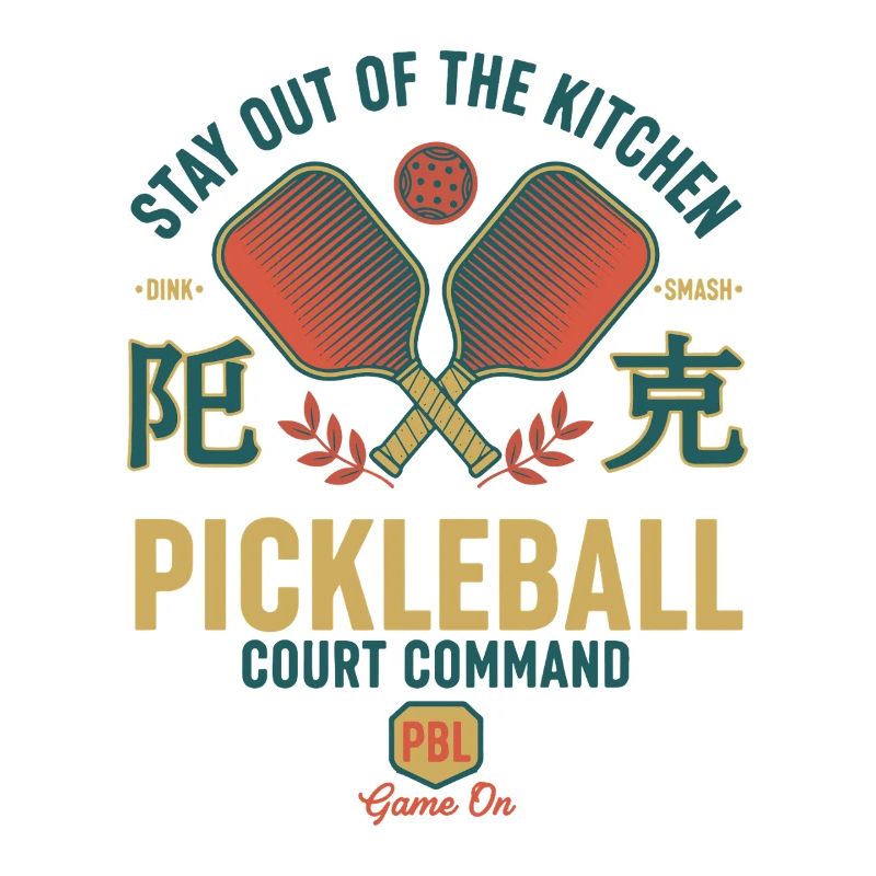 Pickleball Funny Player Kitchen Court Command