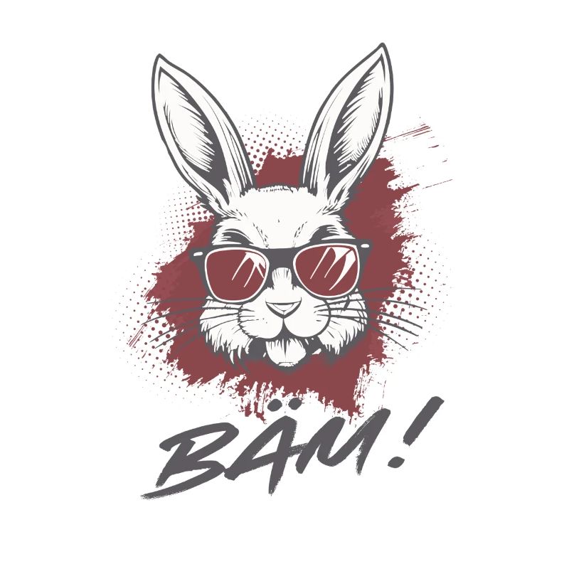 Cool Bunny BÄM Funny Statement Design