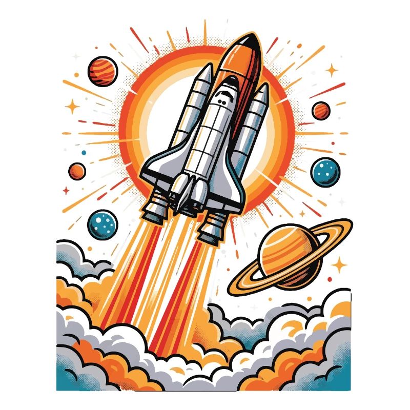 Rocket explosion in space