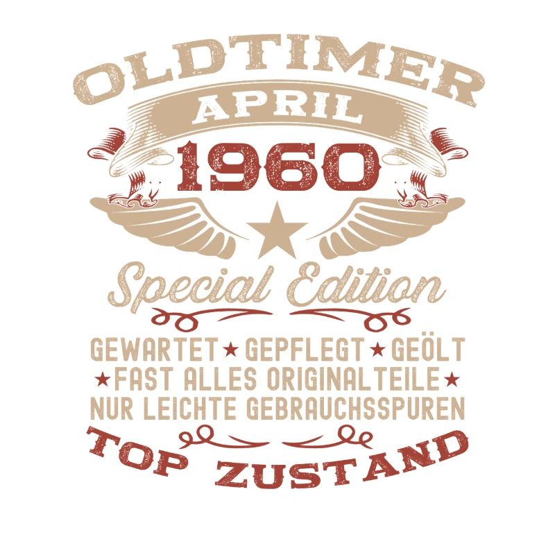 66. Geburtstag Geschenk Mann Oldtimer April 1960