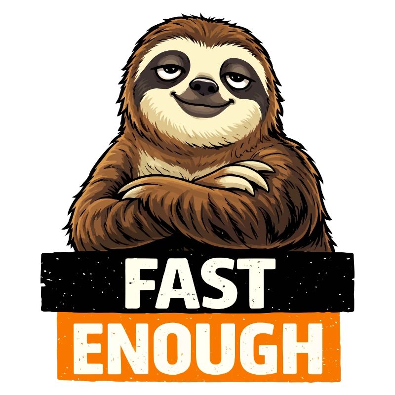 Fast Enough Sloth Graphic