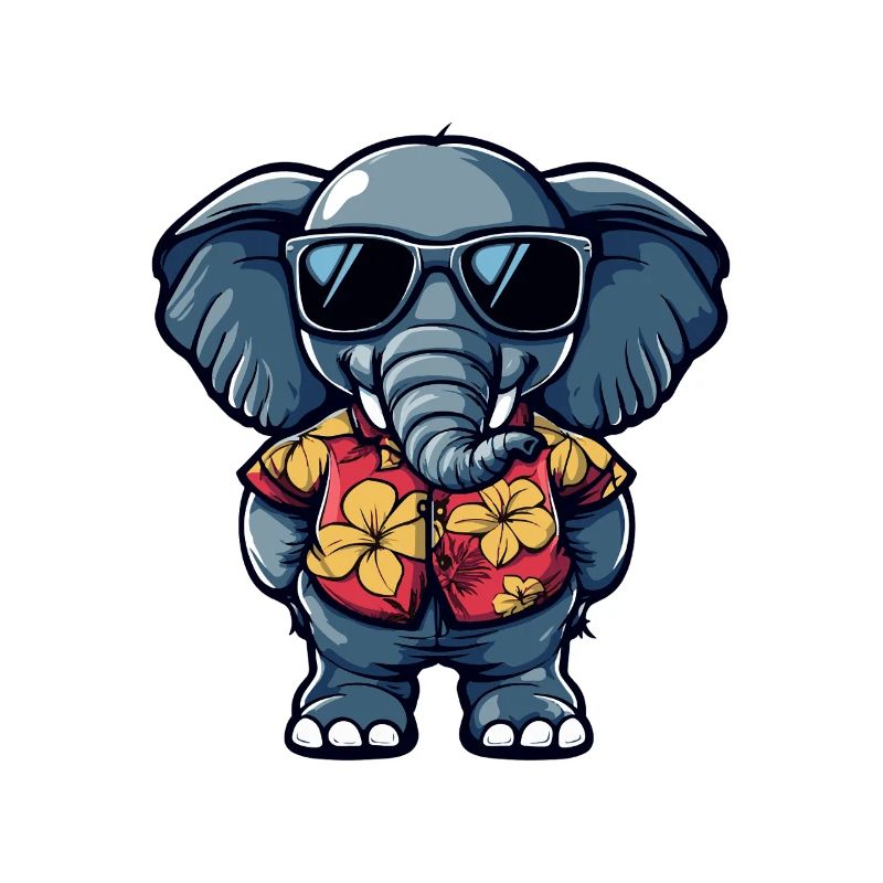 Elephant Comic Holiday
