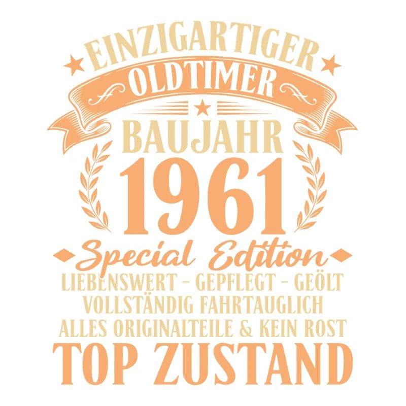 1961 Baujahr Oldtimer 65. Geburtstag Geschenkidee