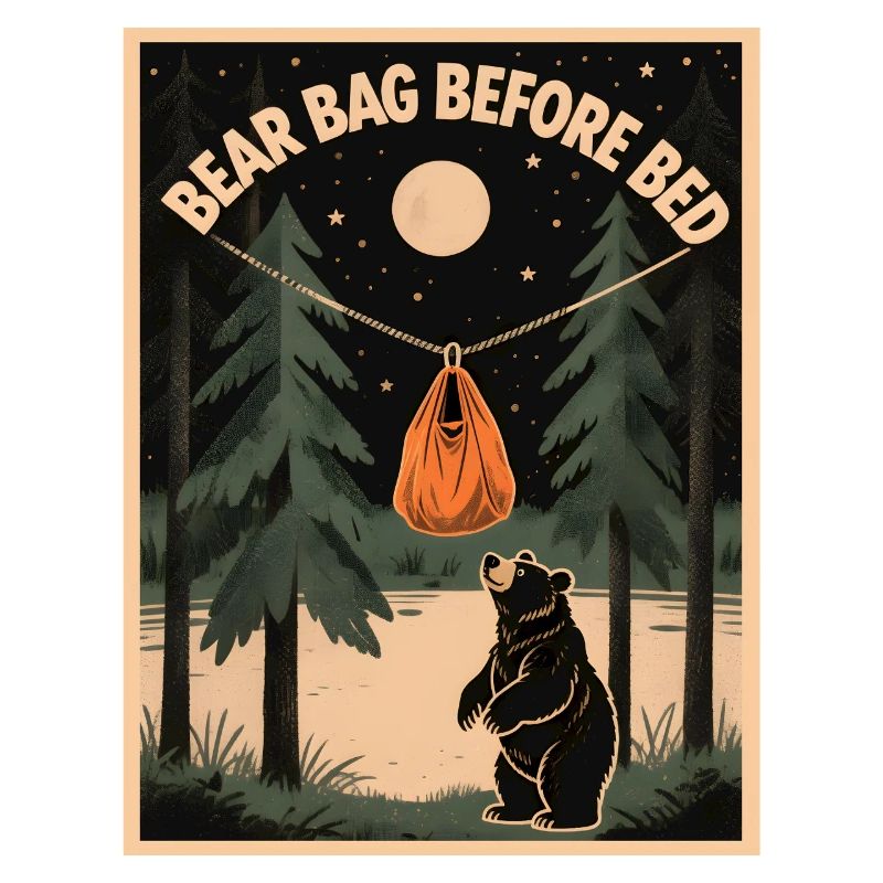Bear bag before sleeping | Camping