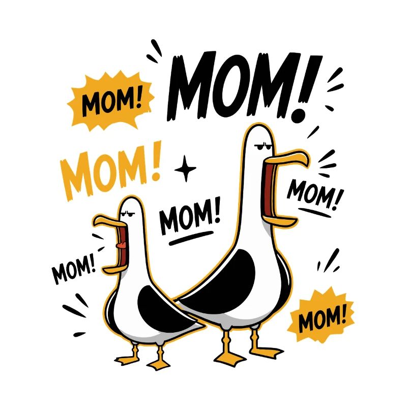 Lustige Möwen-Mama-Muttertag-Mama-Möwen