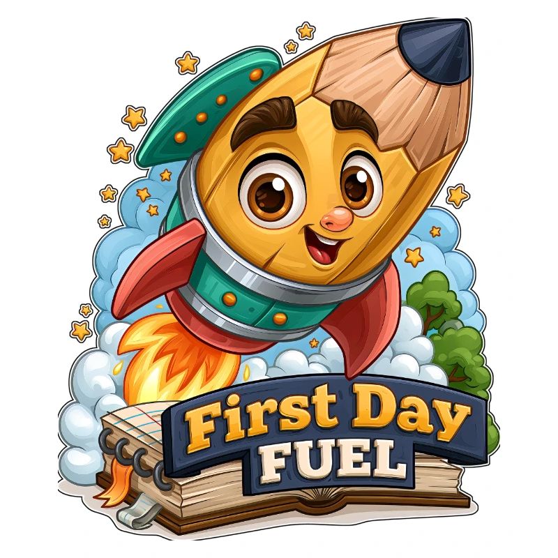 First Day Fuel Rocket Pencil
