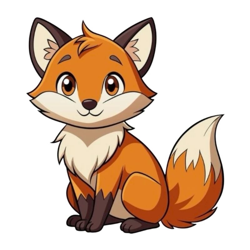 Cuddly Fox Cartoon Print