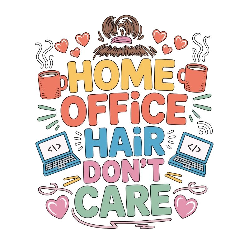 Remote Developer Home Office Hair Web Developer