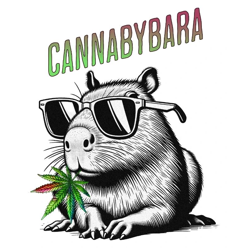 Cannabybara Chill Capybara Cannabis Style