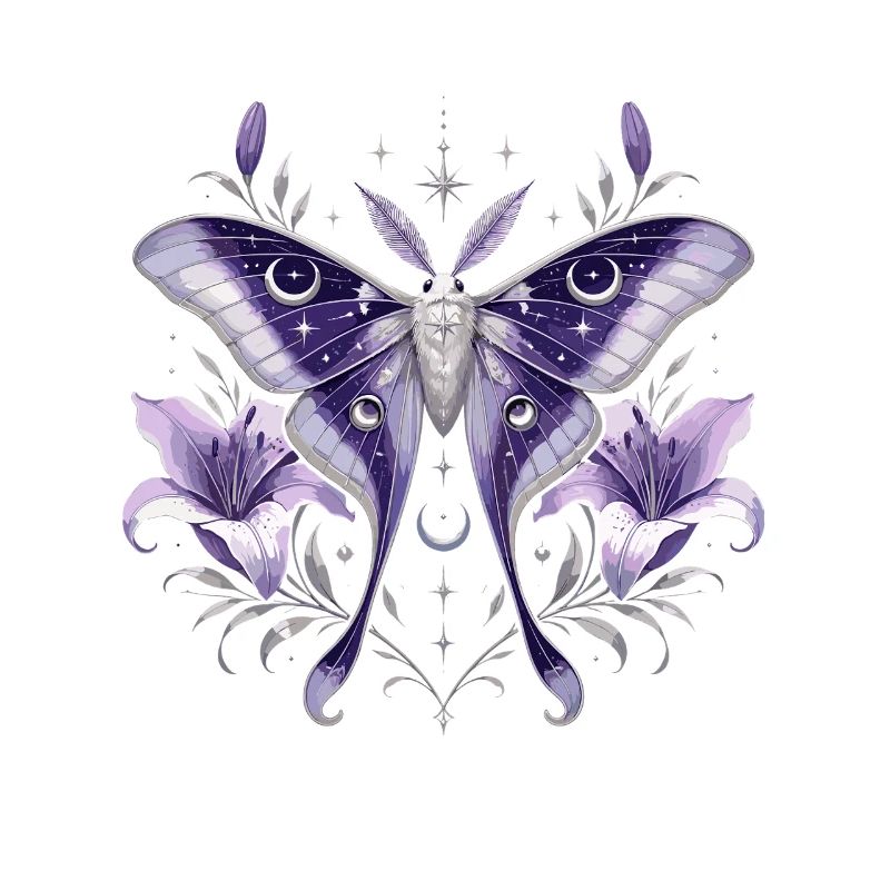 Papillon de nuit de lune pourpre