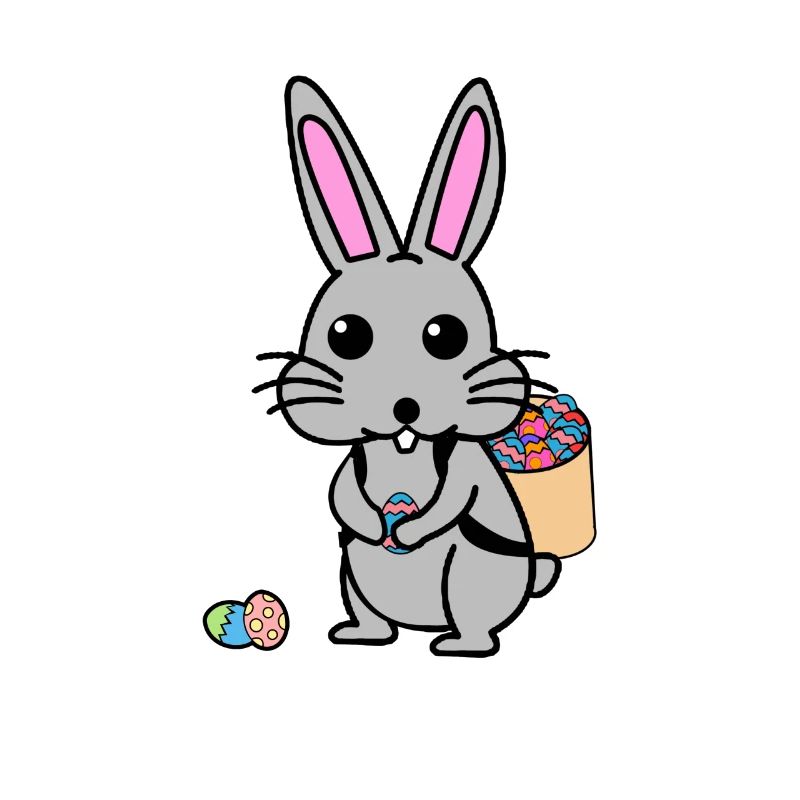 Easter Bunny Hides Easter Eggs Gift Animal Bunny