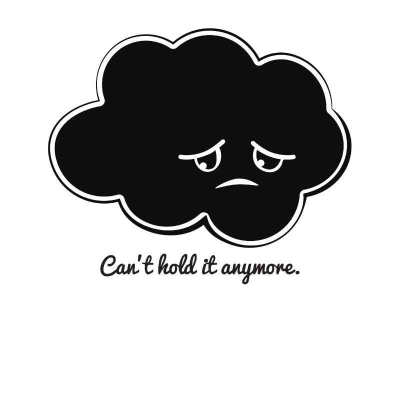 Rain Cloud Sad Feeling Gift Rain Saying