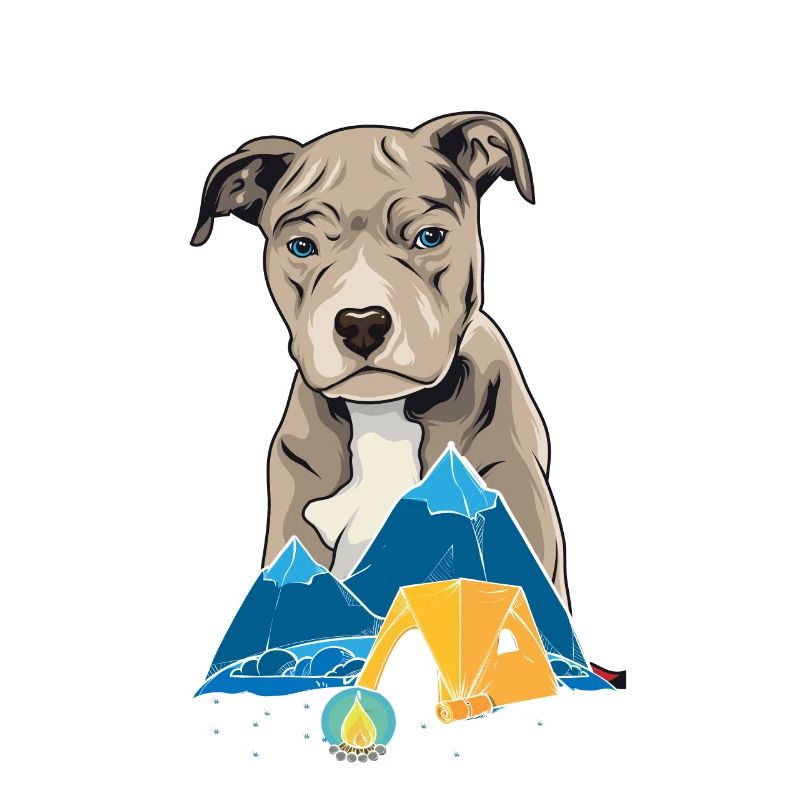 Pit Bull Terrier Pitbull Camping Zelten Geschenk