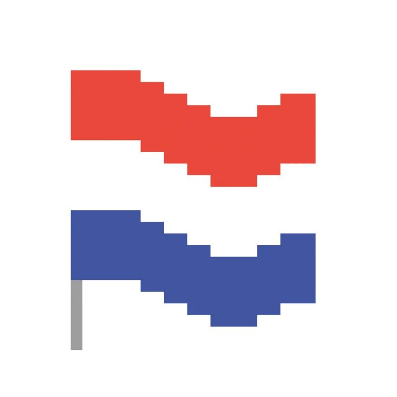 Pays-Bas Drapeau Pixel Art