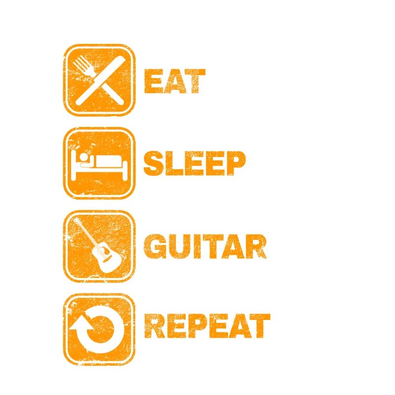 Eat Sleep Repeat Guitar Repeat Geschenk Idee