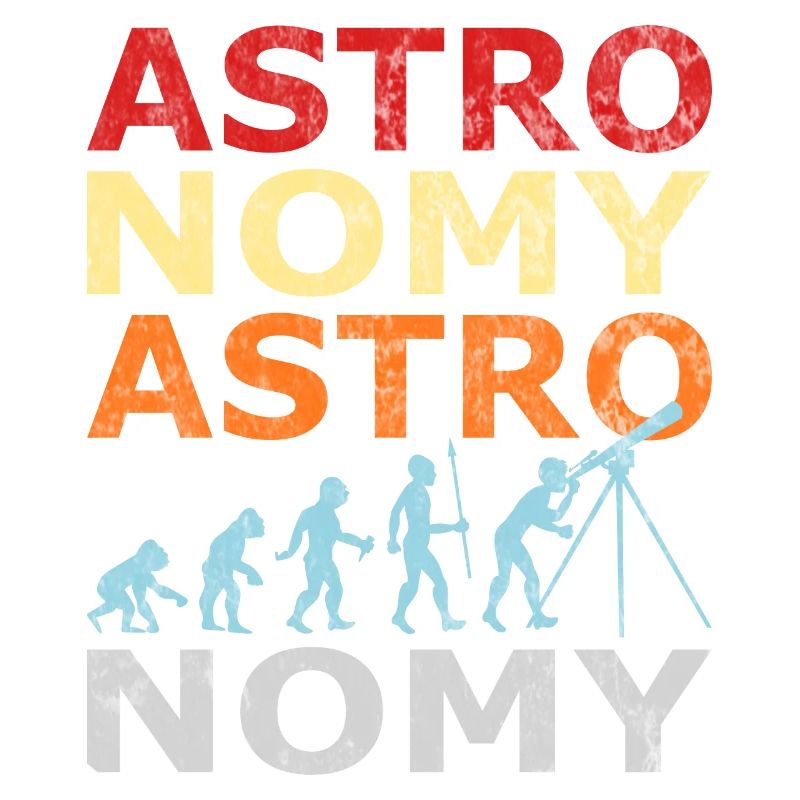 Retro Vintage Evolution Astronomy Telescope