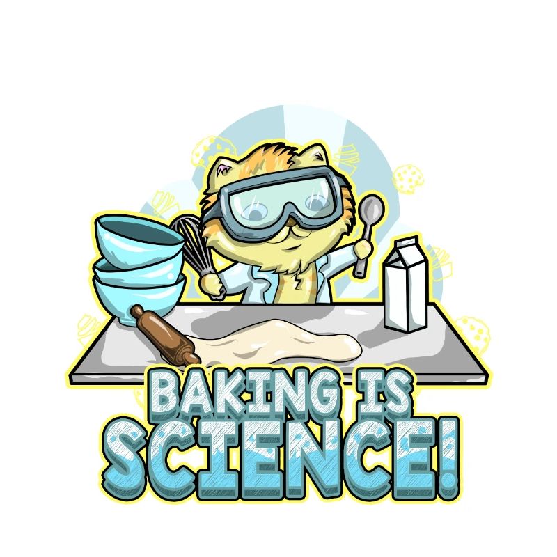 Cat kitten baking is science baker
