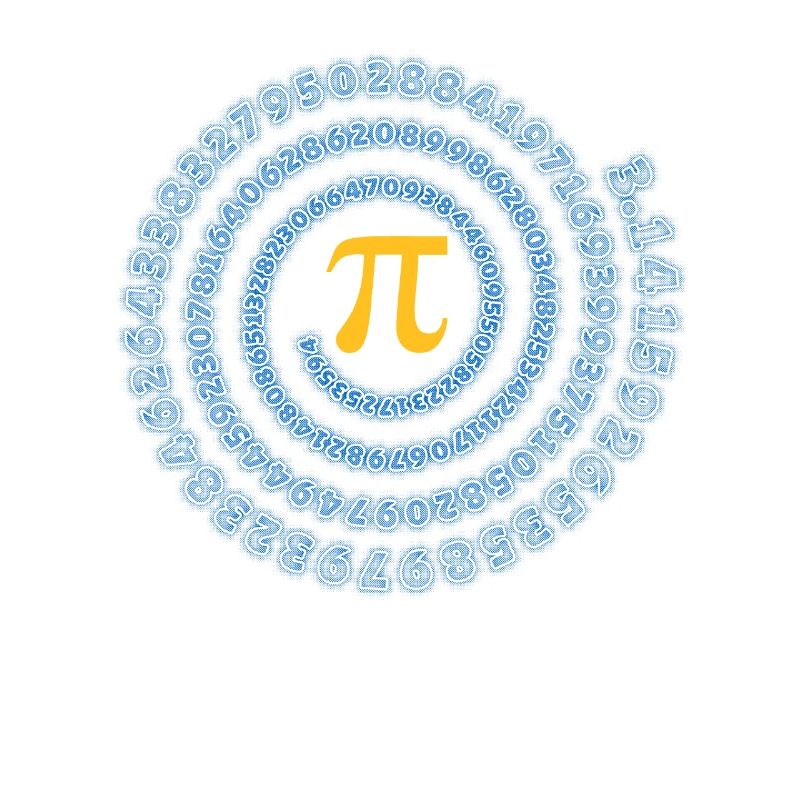Pi symbol character math math gift